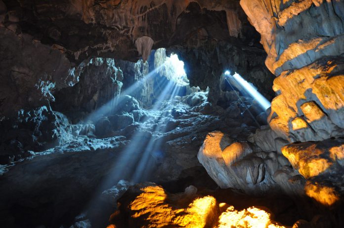 thien cung cave adventures experiences in Halong Bay