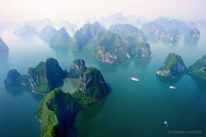 Halong Bay view from seaplane