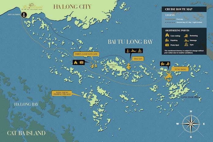 Halong Bay Cruise itinerary