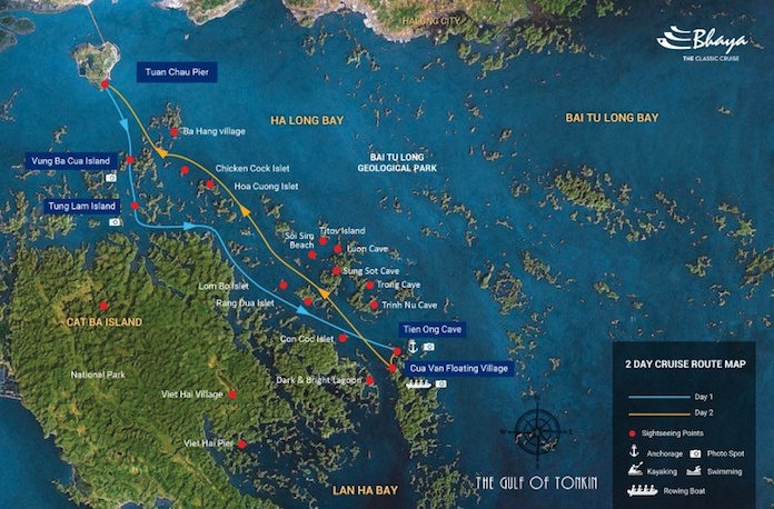 Halong bay cruise itinerary